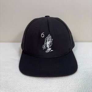 OVO 6 God Snap Back Hat Mens One Size Black Embroidery Street Drake Baseball Cap